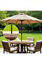 Tabletop parasol cones, 2 silicone ring parasol tables, 2 to 2.5-inch parasol caps for balcony tables, and 1.5-inch parasol poles (white). - 5