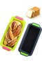 A set of two bread pans, suitable for 500g loaves of bread—flexible bread pans with a non-stick coating, made of environmentally friendly silicone.