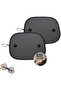 2-Pack Car Sun Visors-Mesh with Strong Suction Cups UV Protection & Storage Bag-30x50cm Black