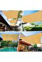 Shade Cloth 2*2m Shade Net Garden Greenhouse Shade Cloth Balcony Privacy Net Light Blocking Breathable Beige - 3