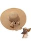 Women's Foldable Beach Hat with Wide Brim for Summer, UV Protection and UPF 50+ in Khaki for Vacation and Travel - 4