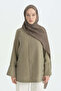 Cotton Naia Blend Natural Shawl - Light Brown - 4