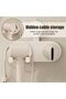 Grey Wall-Mounted Magnetic Hair Dryer Holder Suction Cup Cord Storage Box - 5