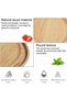 2-pc bamboo tray set. 20cm round bamboo tray. Bamboo plant tray. Round tray. Wooden flower pot tray. for cups, tea sets, vases, snacks, etc. - 2