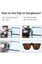 Children Sunglasses Clip-on Polarized Suitable for Prescription Glasses Jacket Sunglasses for Kids Girls Boys Brown - 5
