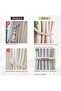 Two-piece magnetic curtain tieback set, beige, hand-woven, suitable for home and office window décor. - 4