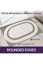 Soft bathroom mat - highly absorbent, non-slip - oval shape - 1 piece - beige - 61 x 92 cm - 3