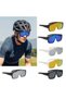Sports sunglasses, worn over glasses, unisex outdoor cycling glasses - silver lenses - 3