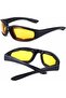 Universal Motorcycle Eyeglasses Polarized Sunglasses Riding Goggles Windproof and Anti-fog Clear Lens, 2-Pack - 2