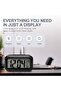 Digital LED Alarm Clock with Room Temperature Display & Night Light, battery-powered desktop clock. - 2