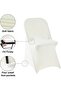 Elastic folding chair covers, suitable for wedding decorations, birthday parties, hotel banquets, black, 1 piece. - 6