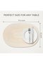 Set of 6 oval braided placemats (30.5 x 45.7 cm) for dining tables – Naturally woven, heat-resistant placemats (oval beige) - 3