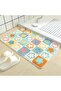 Cute bathroom mat, non-slip shower mat, adorable soft microfiber super absorbent plush rug, size 40 x 60 cm (small flower).
