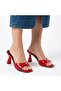 Jova Red Patent Leather Heeled Slippers - 4