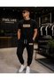 Unisex Wide Cut T-Shirt and Trackpants Striped Printed Set