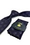 Classic Tie with Plum Motif Patterned Handkerchief Kk13979 - 2