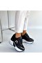 Wody Black Leather Glitter Lace-Up Sneakers - 4