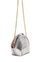 Half Moon Portfolio Women's Evening Dress Bag with Wrist Strap Luna Silver Patent Leather - 3