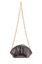 Half Moon Portfolio Women's Evening Dress Bag with Wrist Strap Luna Anthracite Patent Leather - 2