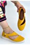 Cower Yellow Genuine Leather Ballerina Shoes - 2