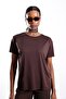 Brown Crew Neck Modal T-Shirt - 5