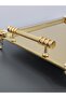 Figured, Metal Handle, Stainless Steel Rectangular Tray Luxury Presentation Tray Light Gold - 4