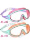 2-Pack Kids Wide View Diving Masks Goggles (3-15 Years) with UV Protection (Pink)