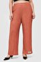 Women Regular Fit Textured Wide Leg Pants, Dusty Pink