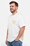 Men Crew Neck Short Sleeve Brand Logo T-Shirt, Off White - 4