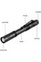 Pen flashlight, 1-pack LED pen flashlight with clip, mini pocket flashlight, small pen inspection flashlight - 3