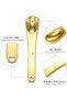 8-Piece gold metal skincare spatula set, mixing spoon for facial mask, cream and lotion - 2