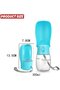 Portable Blue Dog Water Bottle, Compact Collapsible Pet Water Dispenser or Bowl for Puppies, Small, Medium & Large Dogs - 5