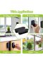 Two-piece balcony door handle set, door handle, cabinet handle, balcony door handle, glass furniture handle, black - 4