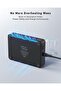 USB Charging Station, Multiple USB Charger Station for Multible Devices, mixed Cables Included, Charging Organizer for Phones,Tablets, and Other Electronics (90W-6 Port Black) - 4
