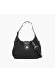 Solid Shoulder Bag with Twist Lock Closure