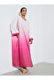 Pink Gradient Printed Batwing Sleeves Kaftan - 3