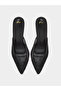 Black Polka Dot Pointed Toe Mesh High Heel Mules - 5