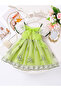 Girls Green Mesh Strappy Dress - 2
