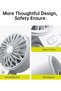 Handheld Fan Life7,2024 Powerful Portable Fan with LED Display,5000mAh,150°Folded,5 Speeds,Lanyard[Upto19.5Hrs Max Cooling]3-IN-1 Hand/Desk/Neck Fan,Travel Essentials Gifts for Women,Men - 6