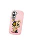 Oppo A5 Compatible Case Camera Protector Pink Silicone Couple Phone Case Character Patterned - 3