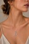 316L Steel Chain Silver Color Pink Cherry Model Necklace - 2