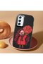 Samsung Galaxy A54 Compatible Case Camera Protective Black Silicone Couple Phone Case Girl Patterned - 2