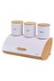 Set Chlebak din lemn alb - 3