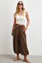 Women's High Waist Shalwar Trousers with Paisley Pattern Loose Summer Pants - 2