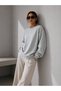 Women's Three-Thread Ribbed Cotton Oversize Sweatshirt - 2
