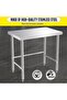 Stainless Steel Work Table 36x24 Inch - Commercial Kitchen Prep Table with Open Shelf Base, Restaurant Grade Metal Counter for Food Preparation & Workstation - 2