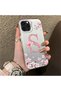 iPhone 14 Pro Compatible Silicone Edge Hard Back Case Couple Phone Case with Letter S Pattern - 3