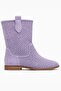 Mellow Women's Suede Low Heeled Summer Boots, Perforated Summer Women's Booties - 4