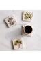 Olive Branch Patterned Travertine Single Coaster - 4