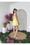Women's Sari Mini Dress with Strappy Bodice Detail and Lace Trim - 5